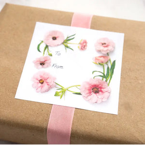 Flower Sticker Gift Tags