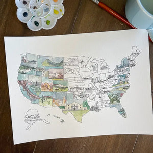 Watercolor Map