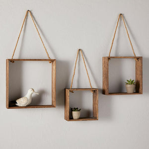 Square Shelf with Hanger - Set of 3