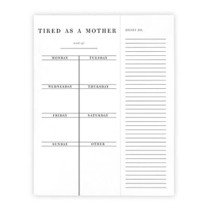 Weekly List Pad 4 Styles Available