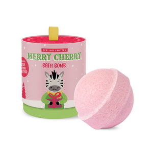 Gift-Ready Merry Cherry Bath Bomb - Ideal Stocking Stuffer