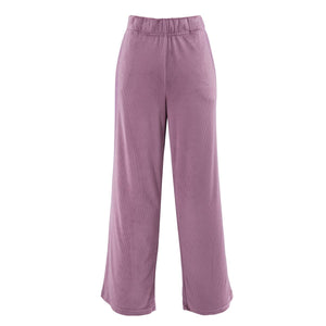 Lavender Luxe Lounge Pajama Pants | Velour PJs With Pockets