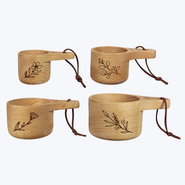 Wood Measuring Cup Set