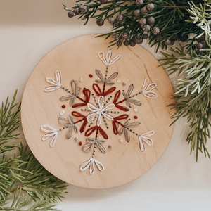 Loopy Snowflake Embroidery DIY Kit