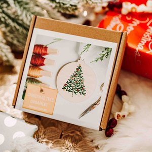 Christmas Tree Ornament Embroidery DIY Kit