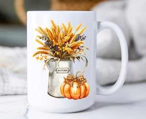 Autumn Wheat Pumpkin Mug
