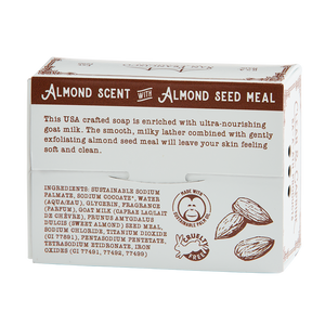 Clean & Caprine Goat Milk Bar Soap - Almond Scent with Almond Meal