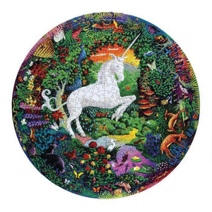 Unicorn Garden 500 Piece Round Puzzle