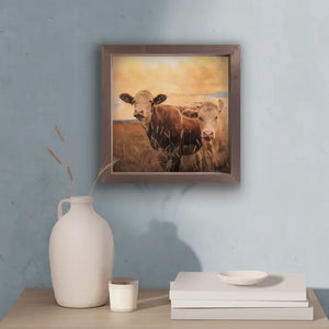 Two Cows Framed Print (Pickup Only)