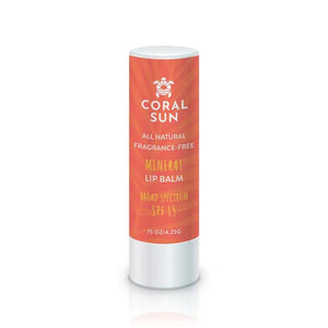 SPF 15 Mineral Lip Balm Coral Sun