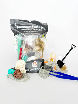 Dinosaur Fossil Dig (Cookies & Cream) KidDough Play Kit