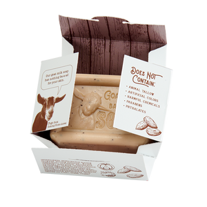 Clean & Caprine Goat Milk Bar Soap - Almond Scent with Almond Meal