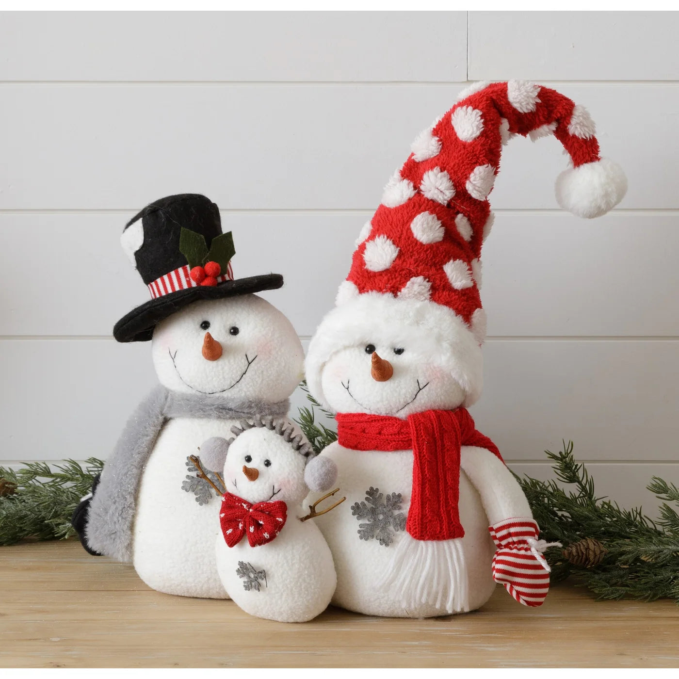 Plush Snowman Family Beautiful Journey