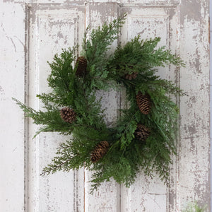 Cedar with Pinecones Wreath  (Pickup Only)