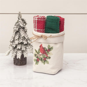 Christmas Cardinal Dish Cloth Set