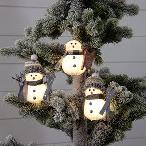 Lighted Snowman Ornaments