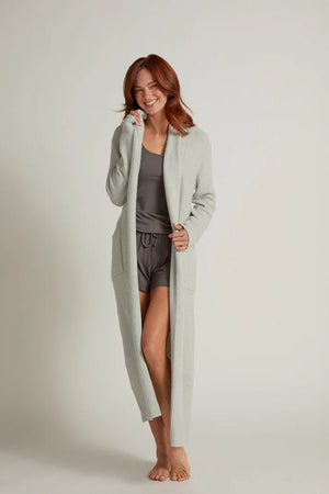 Bamboo Plush Long Cardigan Fog Grey