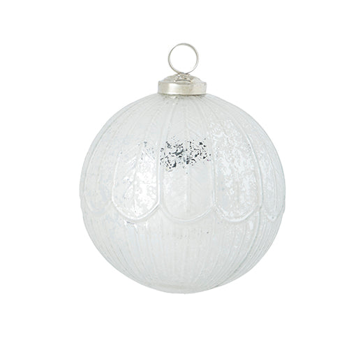 Silver Mercury Glass Ball Ornament