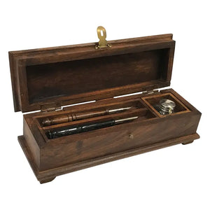 Colonial Wood Writing Pen Box