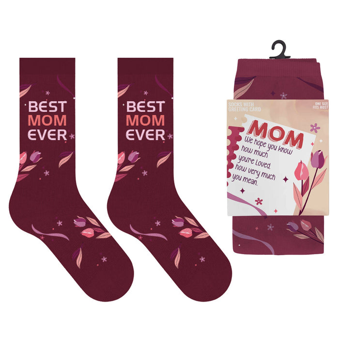 Greeting Card Socks - MOM