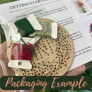 Daisy Bouquet DIY Wood Embroidery Kit