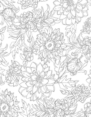 Painterly Kristy's Fall Cutting Garden: A Watercoloring Book