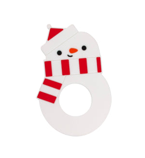 Silicone Christmas Teether, Holiday Snowman, BPA Free