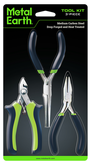 Metal Earth 3-Piece Tool Kit Clippers, Flat Nose Pliers, Needle Nose