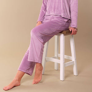 Lavender Luxe Lounge Pajama Pants | Velour PJs With Pockets