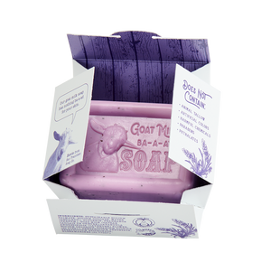 Clean & Caprine Goat Milk Bar Soap - Lavender Scent with Dried Lavender Buds