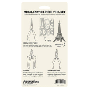 Metal Earth 3-Piece Tool Kit Clippers, Flat Nose Pliers, Needle Nose