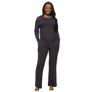 Aria French Terry L/S Crew & Pant Lounge Set -Parisian Night