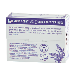 Clean & Caprine Goat Milk Bar Soap - Lavender Scent with Dried Lavender Buds