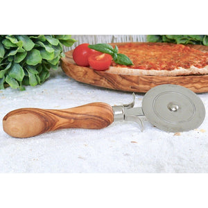 Olive Wood Handled Pizza Cutter