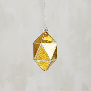 Glass Ornament - Sheer Gold