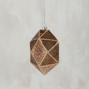 Glass Ornament - Faceted Gold