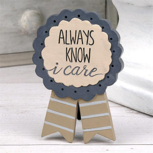 I Care Badge with Easel