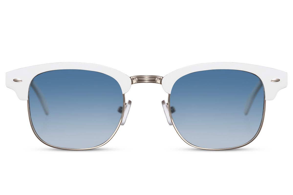 Man Polarized Sunglasses Women Mercury Blue Mirror Sun Glasses Night Vision  Driving Metal Eyeglasses Frame Pilot Fishing Eyewear Lenses Color: Black  white silver, Frame Color: JS8537