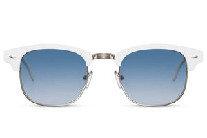 White Silver Frame Sunglasses