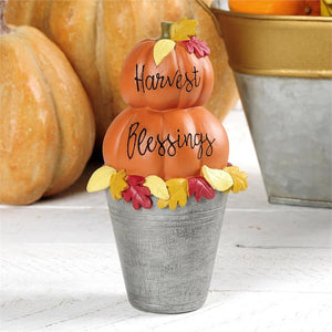 Harvest Blessing Pumpkin in Bucket