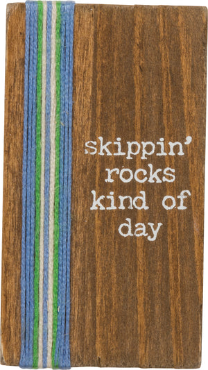 Stitched Block - Skippin' Rocks Kind of Day