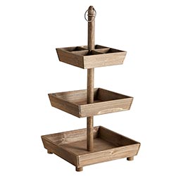 Wooden Rectangle 3-Tier Stand (Pickup Only)