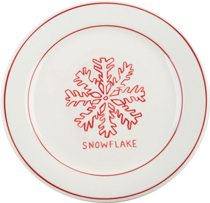 Molly Hatch Dessert Plate Snowflake