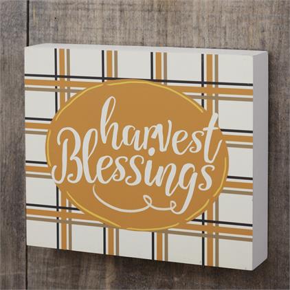 Harvest Blessings Box Sign