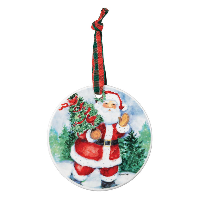 Santa Claus Porcelain Ornament
