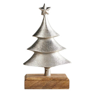 Christmas Tree with Base Silver