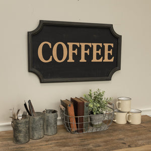 Black Coffee Sign Wood (Pickup Only)