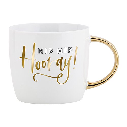 Hip Hooray - Gold Handle Mug