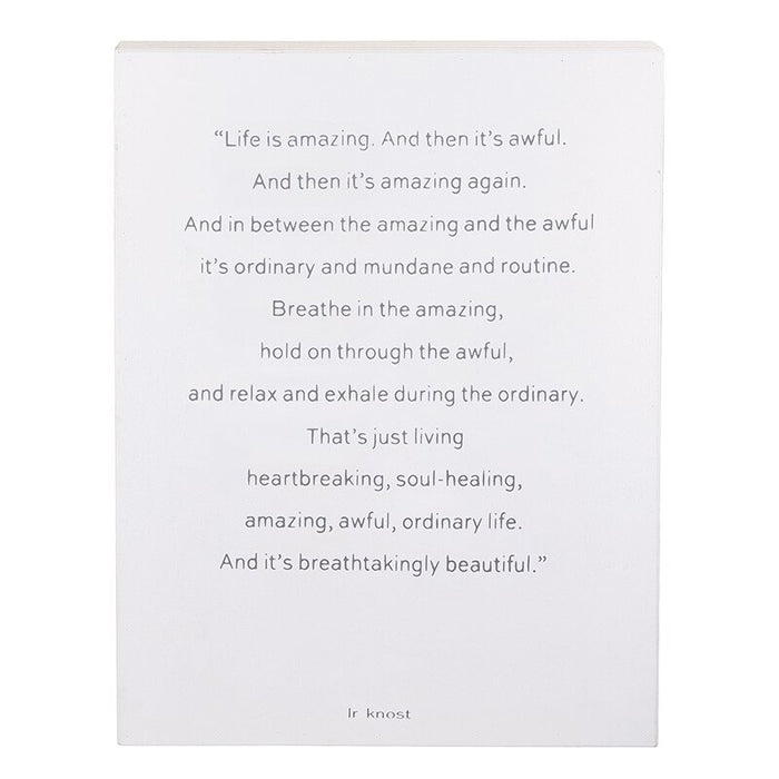 Cadet Case Word Board- Life Is Amazing (Pickup Only)