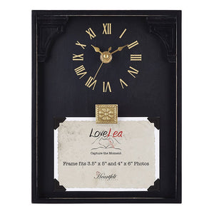 Clock Photo Frame Black